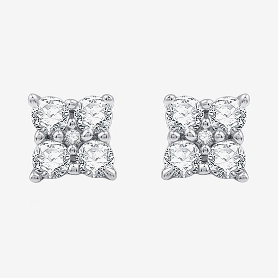 1/4 CT. T.W. Lab Grown White Diamond Sterling Silver 4.7mm Stud Earrings