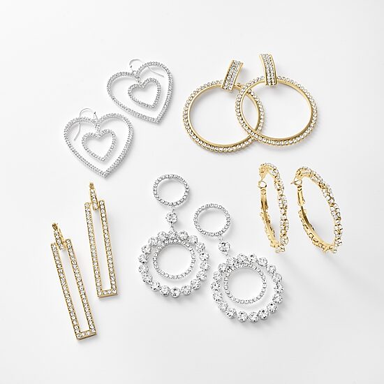 Mixit Womens 46.4mm Hoop Earrings