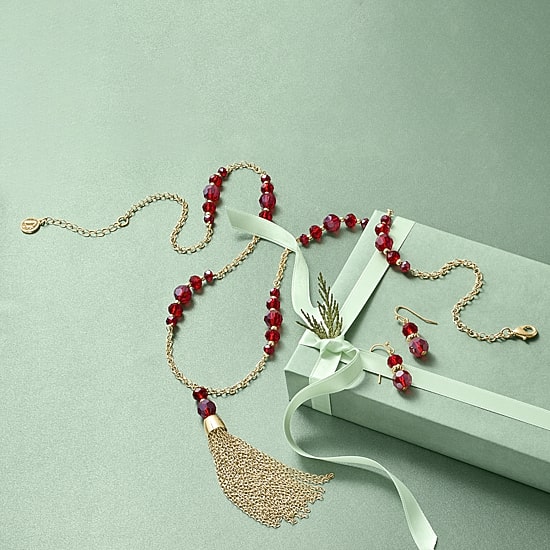 Liz Claiborne Tassel Womens Round 30 Inch Pendant Necklace