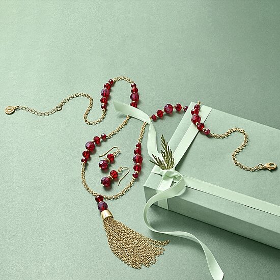 Liz Claiborne Tassel Womens Round 30 Inch Pendant Necklace