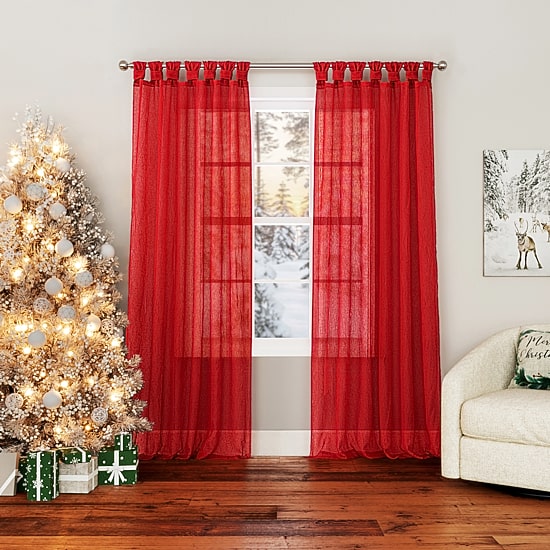 No 918 Krista Tab Top Sheer Single Curtain Panel