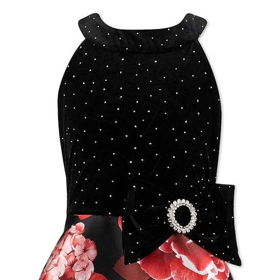 Speechless Big Kid Girls Sleeveless Velvet Fit + Flare Dress
