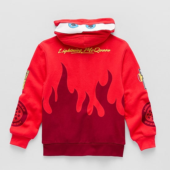 Disney Collection Little & Big Kid Boys Long Sleeve Embroidered Cars Fleece Zipper Hoodie