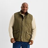 mutual weave Mens Big and Tall Quilted Vest, Color: Seaweed - JCPenney