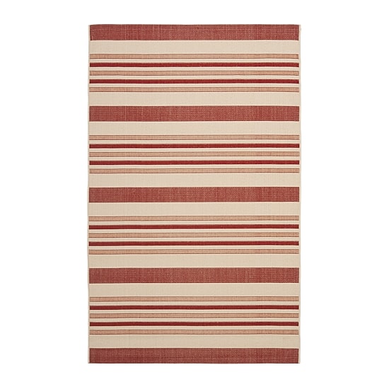Safavieh Courtyard Collection Ercan Stripe Indoor/Outdoor Area Rug