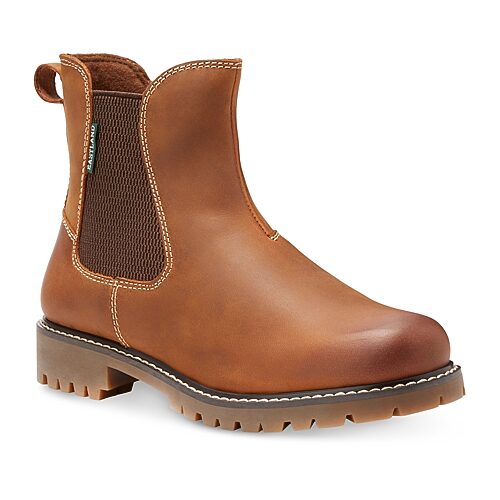 Eastland Womens Ida Chelsea Block Heel Boots In Beige