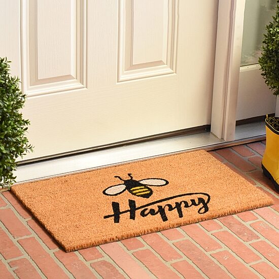 Calloway Mills Bee Happy Outdoor Rectangular Doormat