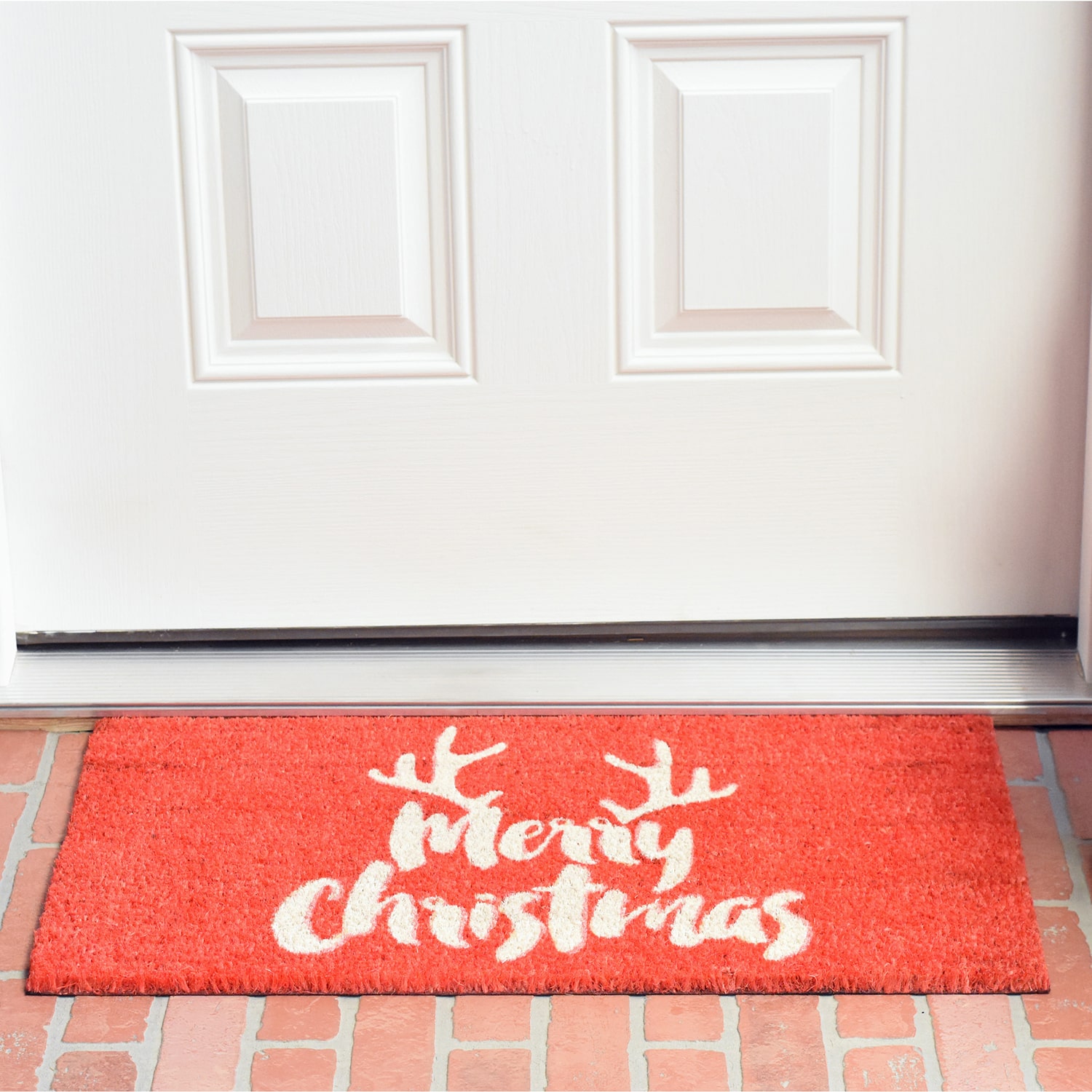 Calloway Mills Christmas Antlers Outdoor Rectangular Doormat