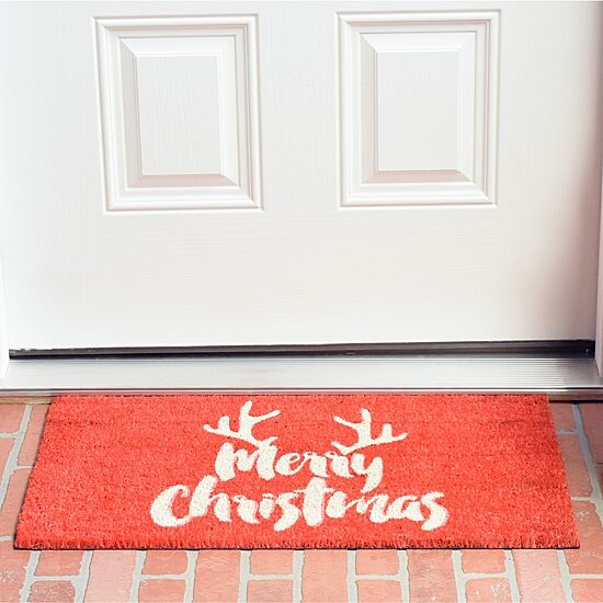 Calloway Mills Christmas Antlers Outdoor Rectangular Doormat