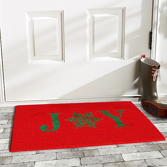 Calloway Mills Snowflake Joy Outdoor Rectangular Doormat