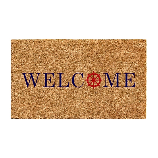 Calloway Mills Ships Wheel Welcome Outdoor Rectangular Doormat