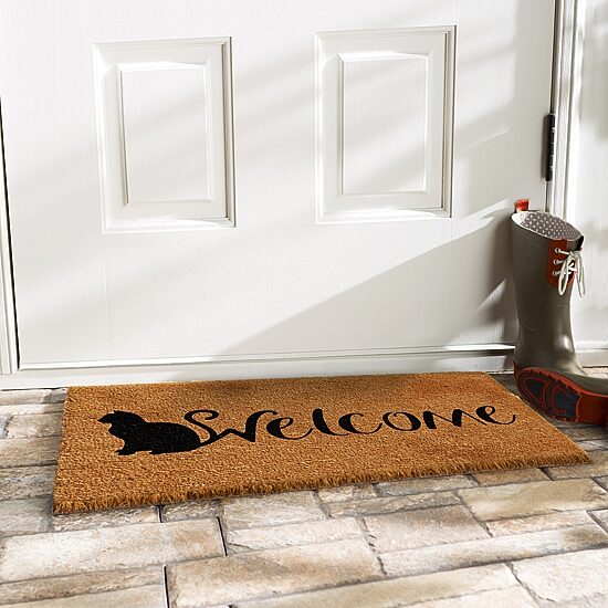 Calloway Mills Feline Welcome Outdoor Rectangular Doormat