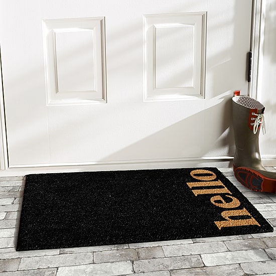 Calloway Mills Vertical Hello Outdoor Rectangular Doormat