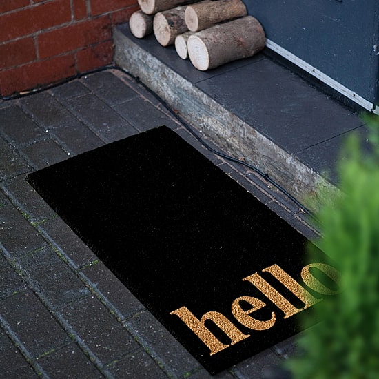 Calloway Mills Vertical Hello Outdoor Rectangular Doormat