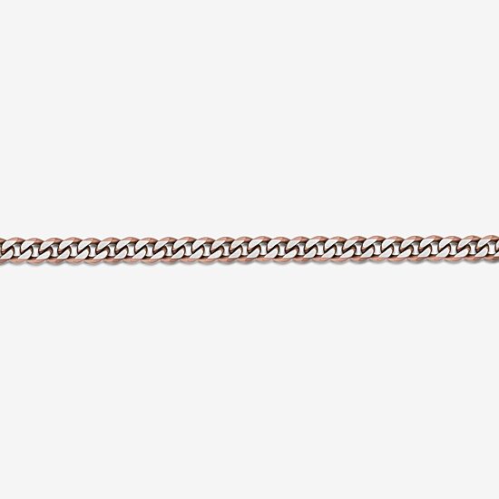 Mens Stainless Steel 9 Inch Solid Curb Chain Bracelet