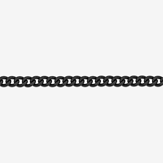 Mens Stainless Steel Solid Curb Skull Chain Bracelet