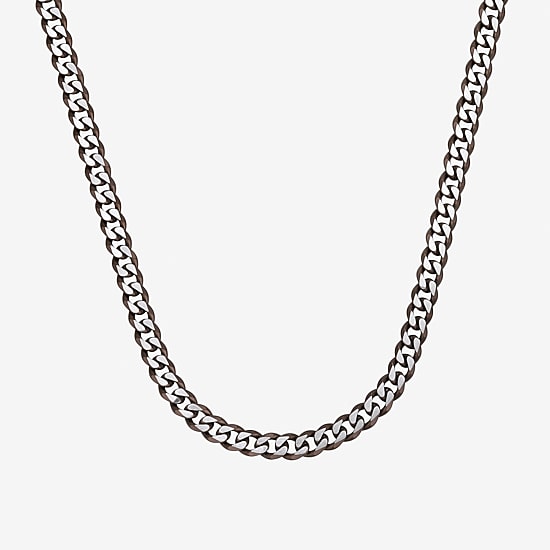  Stainless Steel Solid Curb Chain Necklace
