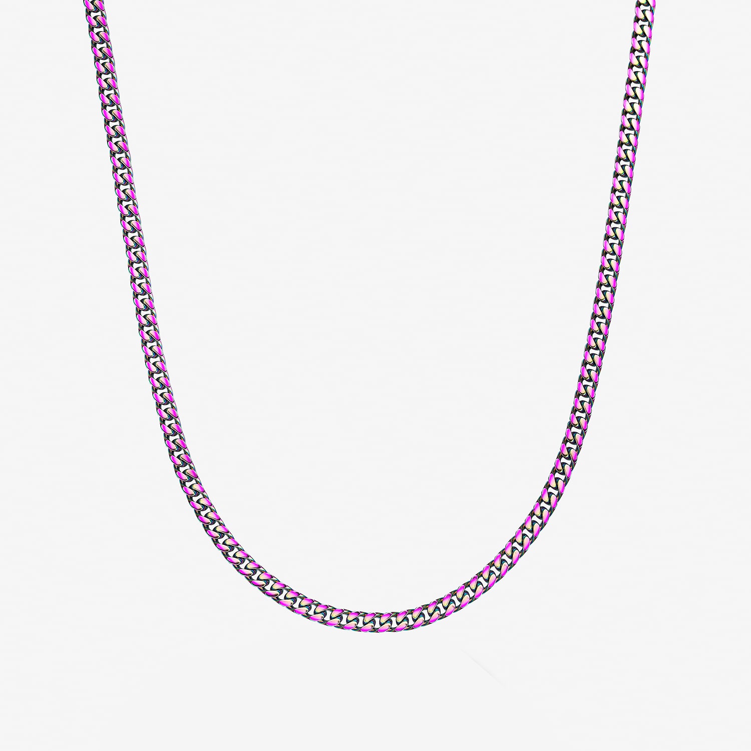 Mens Stainless Steel Curb Chain Necklace
