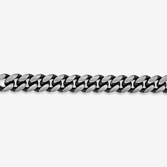 Mens Stainless Steel 8 1/2 Inch Solid Curb Id Bracelet