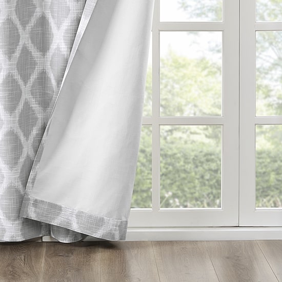 Madison Park Kagen 100"W X 84"L Energy Saving Blackout Grommet Top Single Patio Door Curtain