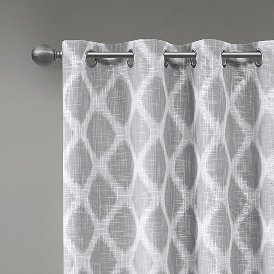 Madison Park Kagen 100"W X 84"L Energy Saving Blackout Grommet Top Single Patio Door Curtain