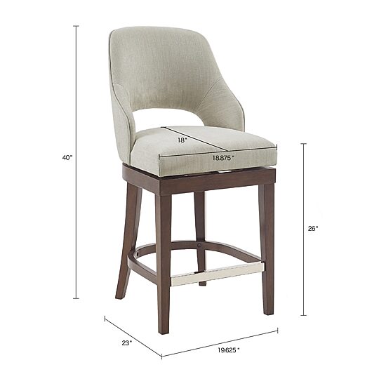 Madison Park Marshall Dining Room Collection Counter Height Upholstered Bar Stool