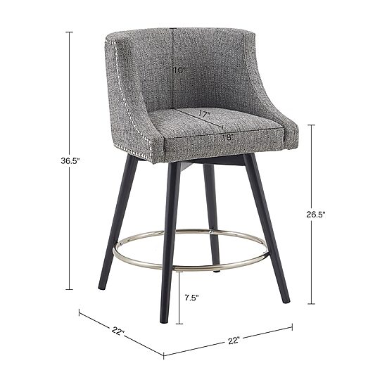 Madison Park Quarry Dining Room Collection Counter Height Upholstered Bar Stool