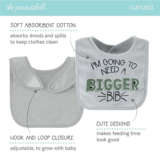 The Peanutshell Boys 10-pc. Bib