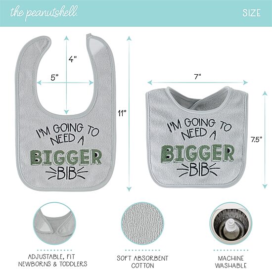 The Peanutshell Boys 10-pc. Bib