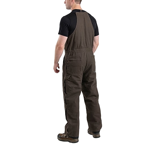 Berne Highland Washed Insulated Bibs Short Mens Workwear Overall