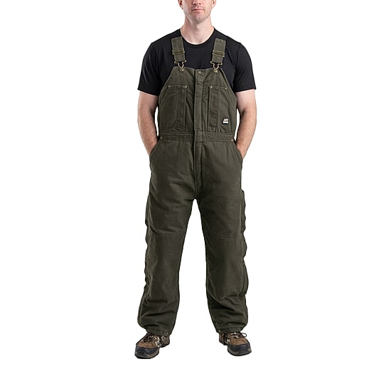 Berne Highland Washed Insulated Bibs Mens Big and Tall Workwear Overall