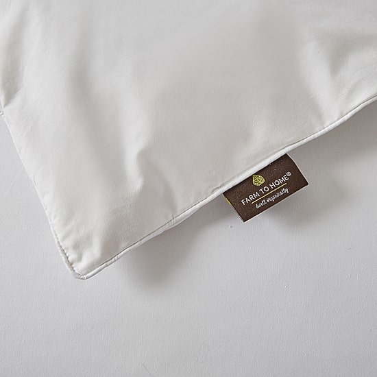 Farm To Home Organic Blended Cotton All Season White Feather And Down Comforter