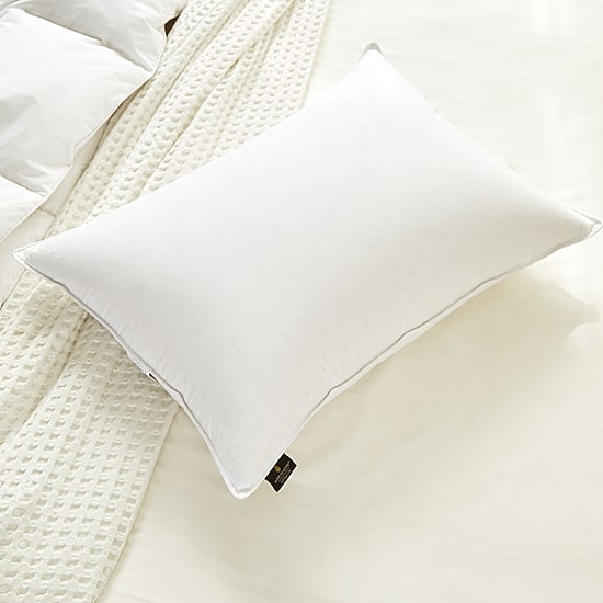 Farm To Home Organic Blended Cotton 600 Fill Power White Down Pillow