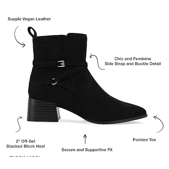 Journee Collection Womens Estelle Stacked Heel Booties