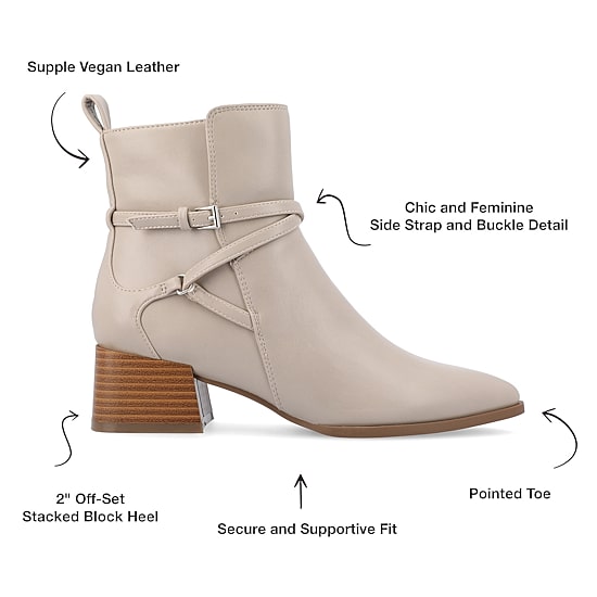 Journee Collection Womens Estelle Stacked Heel Booties