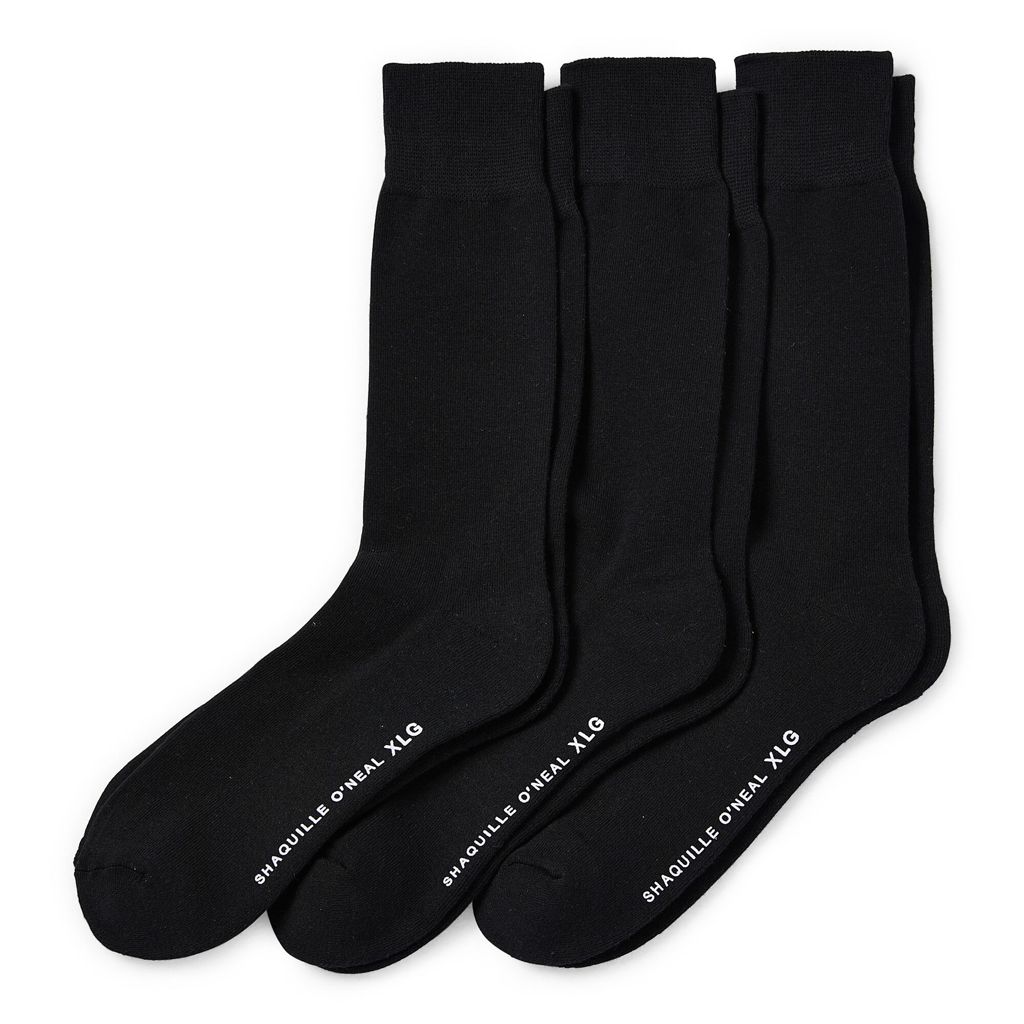 Shaquille O'Neal XLG™ Dress Performance Mens 3 Pair Big and Tall Crew Socks
