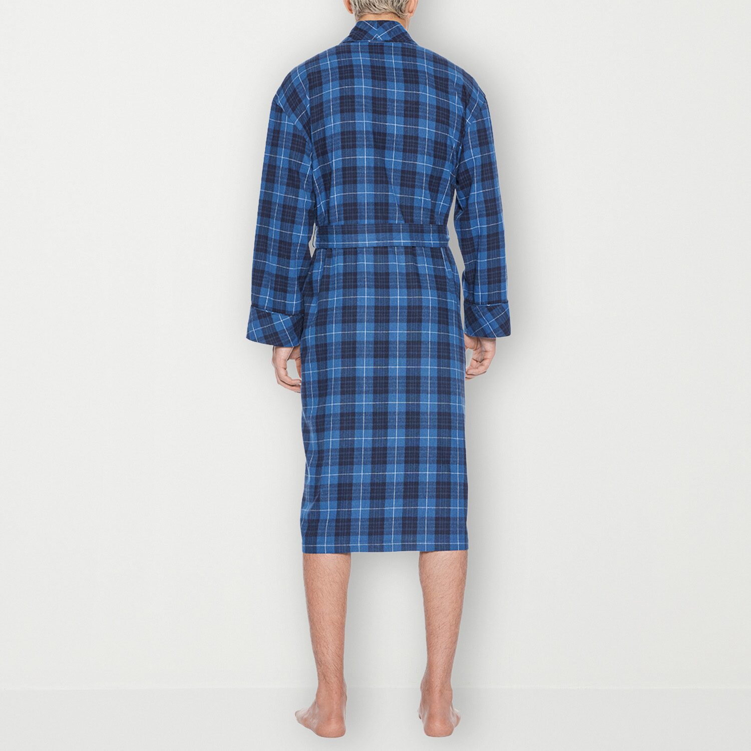 Residence Mens Tall Flannel Long Sleeve Length Robe
