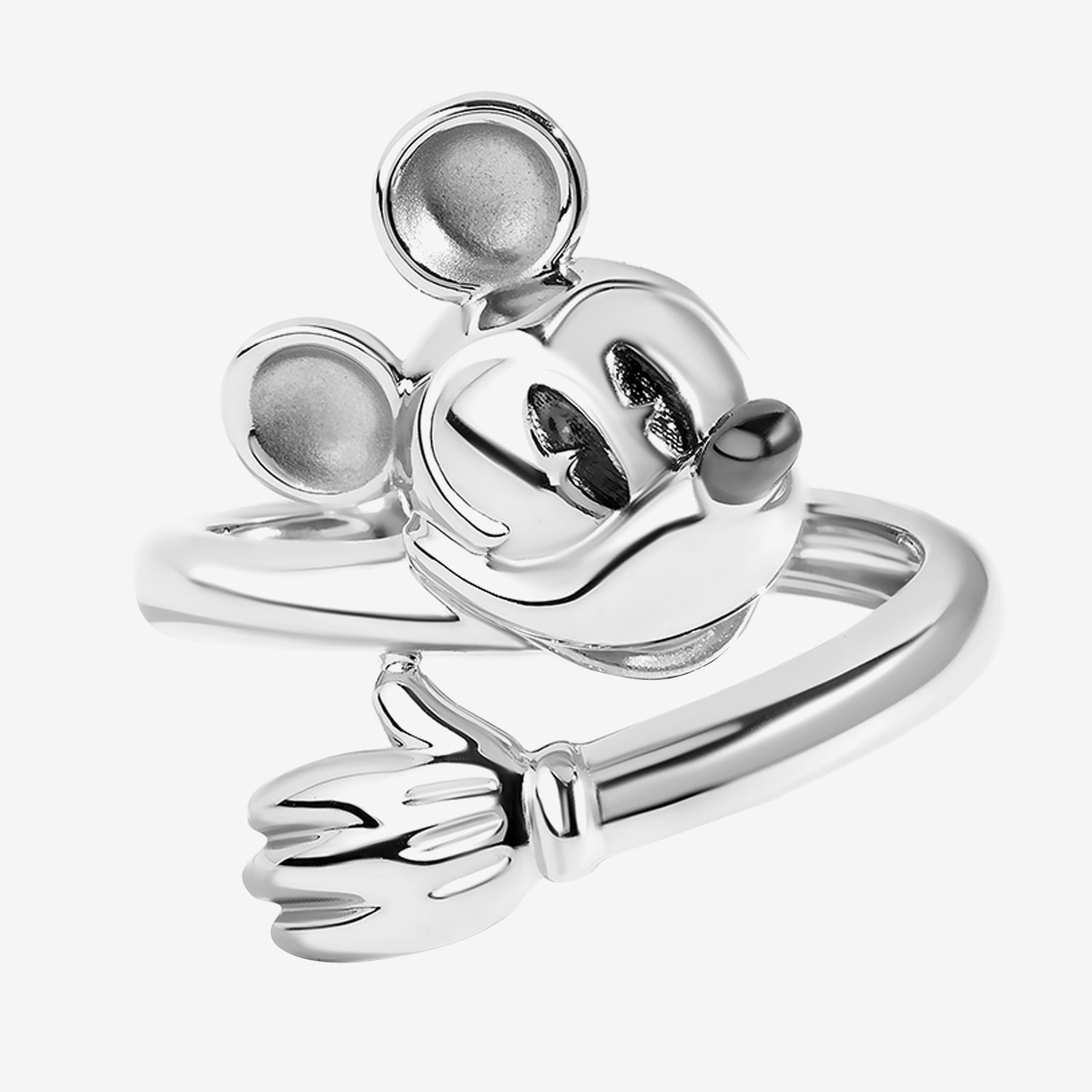 Disney Jewels Collection Womens Sterling Silver Mickey Mouse Cocktail Ring