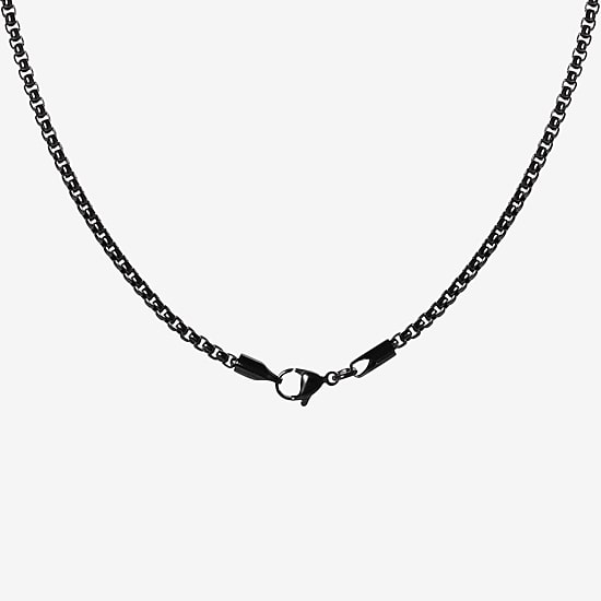 Mens Stainless Steel 24 Inch Box Chain Necklace