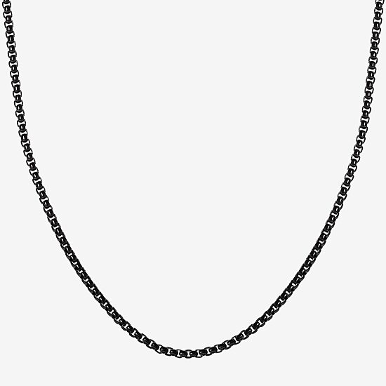 Mens Stainless Steel 24 Inch Box Chain Necklace