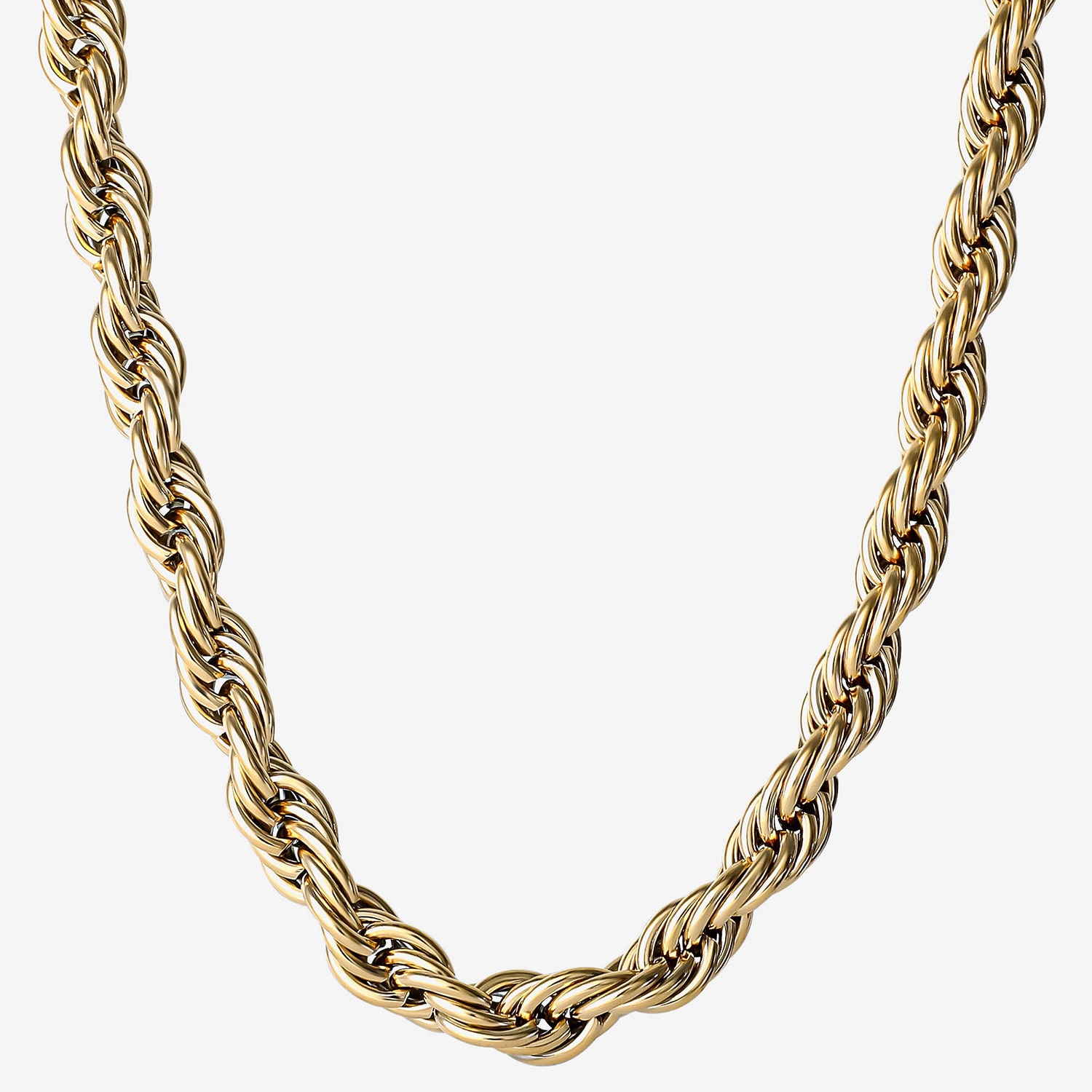 Mens Stainless Steel 24 Inch Rope Chain Necklace