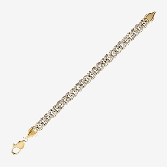 Mens Stainless Steel 8 1/2 Inch Curb Chain Bracelet