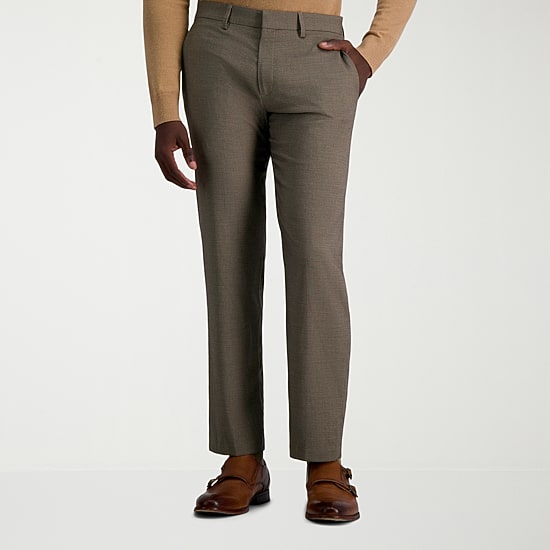 Haggar JMH Tailored Prominent Twill Mens Stretch Fabric Modern Fit Flat Front Suit Pant