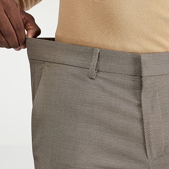 Haggar JMH Tailored Prominent Twill Mens Stretch Fabric Modern Fit Flat Front Suit Pant