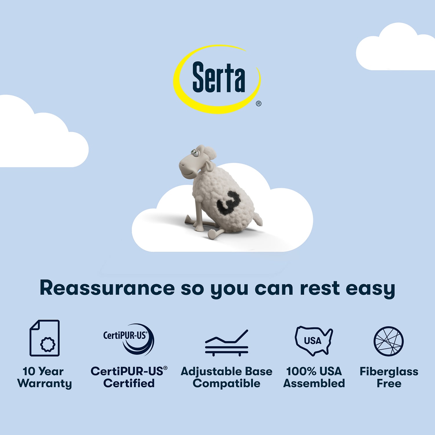Serta Classic 12" Gel Memory Foam Firm Tight Top - Mattress a Box