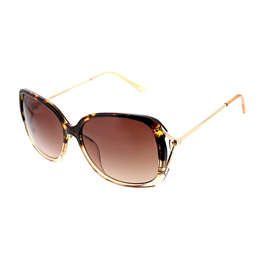 Adrienne Vittadini Metal Vented Temples Womens UV Protection Square Sunglasses