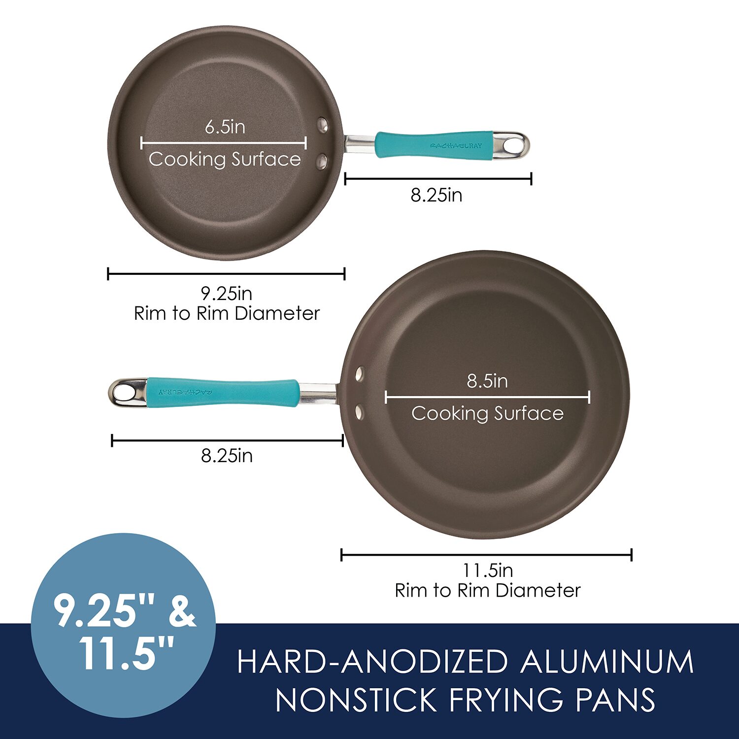 Rachael Ray Cucina Hard Anodized Twin Pack Skillet Set