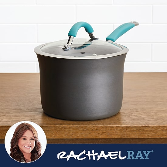 Rachael Ray 3 Qt Hard Anodized 2-pc. Sauce Pan