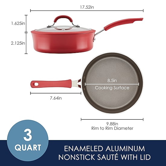 Rachael Ray Cook + Create 3-qt. Non-Stick Saute Pan