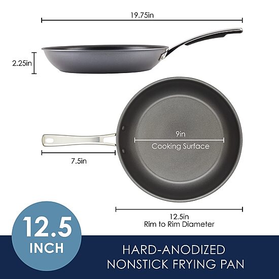 Rachael Ray Cook + Create Hard Anodized 12.5" Non-Stick Frying Pan